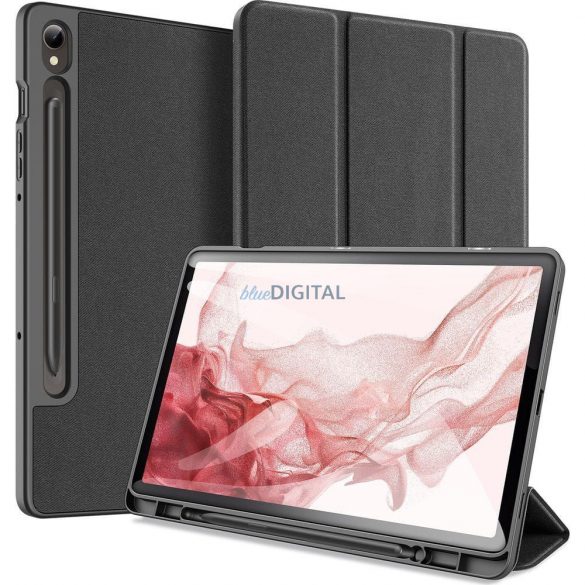 DUX DUCIS Domo - Husă trifold cu spațiu de depozitare pentru creioane pentru Samsung Tab S9 negru