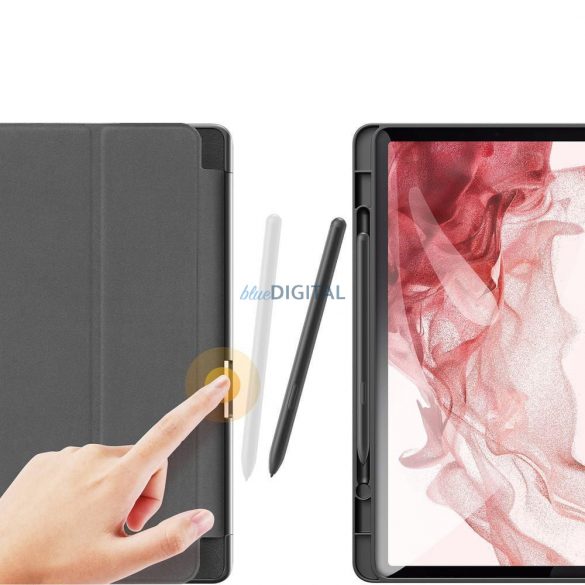 DUX DUCIS Domo - Husă trifold cu spațiu de depozitare pentru creioane pentru Samsung Tab S9 negru