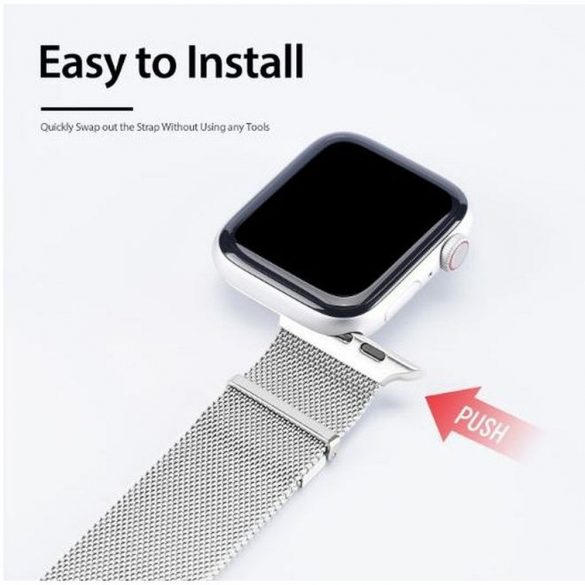 DUX DUCIS Milanese - curea magnetică din oțel inoxidabil pentru Apple Watch 42/44/45mm albastru