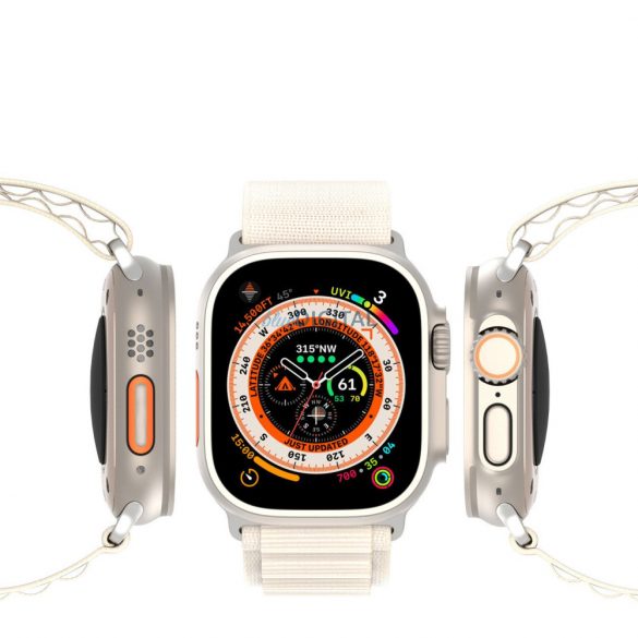 DUX DUCIS GS - curea din nailon țesut pentru Apple Watch 38/40/41 mm platină