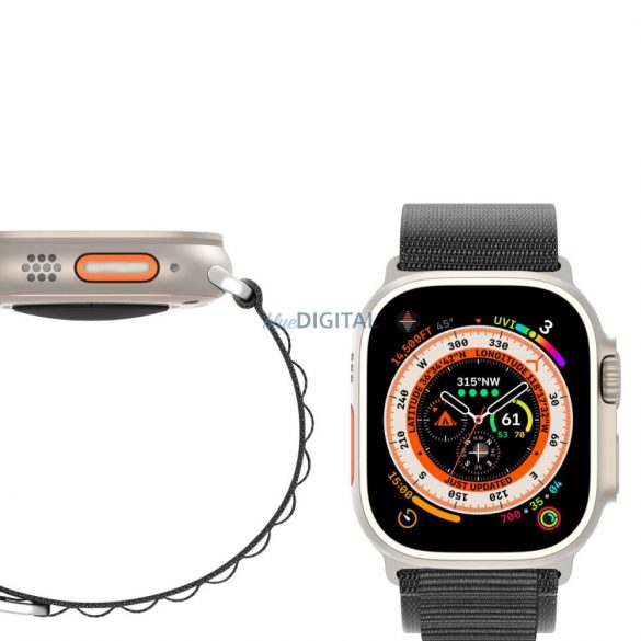 DUX DUCIS GS - curea din nylon țesut pentru Apple Watch 42/44/45/49mm negru