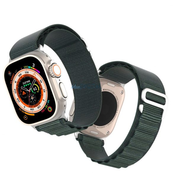 DUX DUCIS GS - curea din nylon țesut pentru Apple Watch 42/44/45/49mm verde