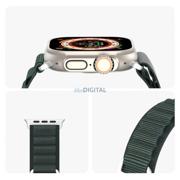 DUX DUCIS GS - curea din nylon țesut pentru Apple Watch 42/44/45/49mm verde