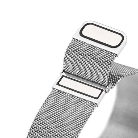 DUX DUCIS Milanese - curea magnetică din oțel inoxidabil pentru Apple Watch 42/44/45mm platină