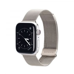 DUX DUCIS Milanese - curea magnetică din oțel inoxidabil pentru Apple Watch 38/40/41mm platină