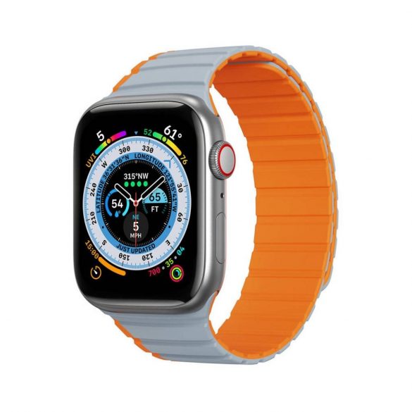 DUX DUCIS LD - curea din silicon pentru Apple Watch 38/40/41mm gri/portocaliu