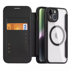 DUX DUCIS Skin X Pro -HusăFolio compatibilă cu MagSafe pentru Apple iPhone 13/14 negru