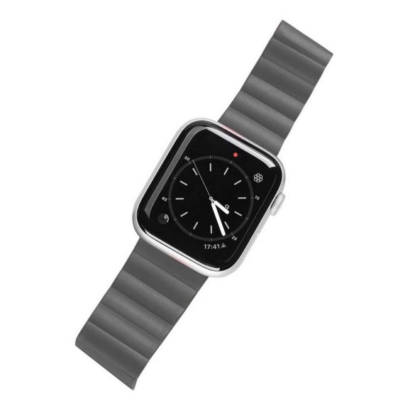 Lant DUX DUCIS - curea magnetica din silicon pentru Apple Watch 49mm gri