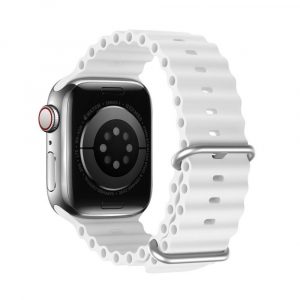 DUX DUCIS Ocean Wave - curea sport din silicon pentru Apple Watch 38/40/41mm alb