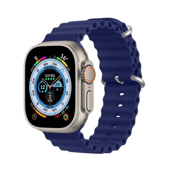 DUX DUCIS Ocean Wave - curea sport din silicon pentru Apple Watch 38/40/41mm albastru