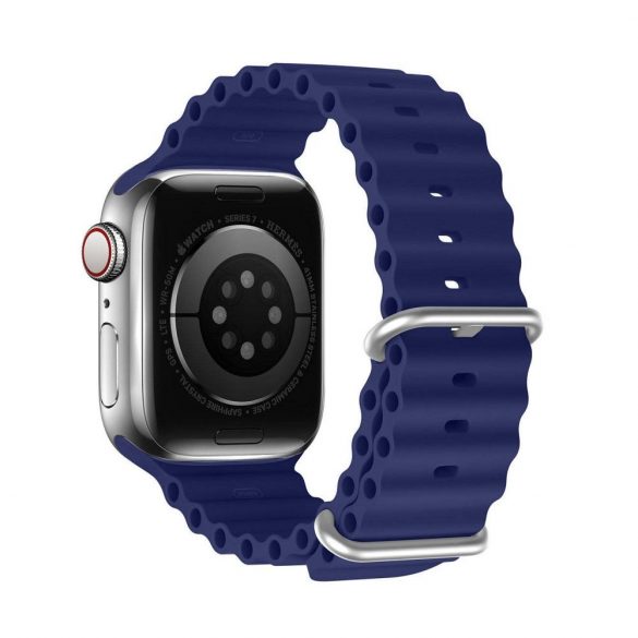 DUX DUCIS Ocean Wave - curea sport din silicon pentru Apple Watch 42/44/45mm albastru