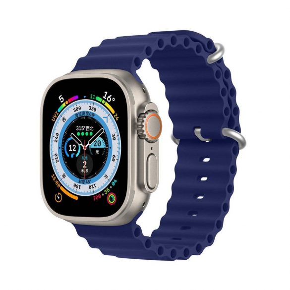 DUX DUCIS Ocean Wave - curea sport din silicon pentru Apple Watch 42/44/45mm albastru