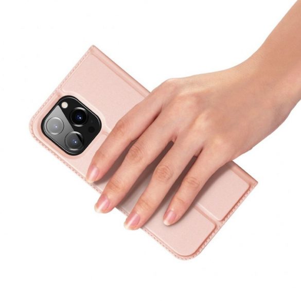 DUX DUCIS Skin Pro - Husă din piele netedă pentru Apple iPhone 14 Pro rose