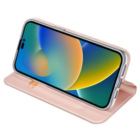 DUX DUCIS Skin Pro - Husă din piele netedă pentru Apple iPhone 14 Pro Max trandafir