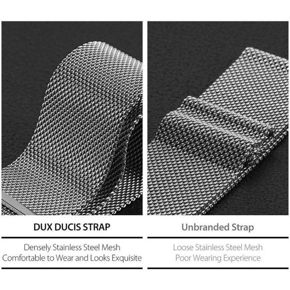 DUX DUCIS Milanese - curea magnetică din oțel inoxidabil pentru Apple Watch 38/40/41mm gri