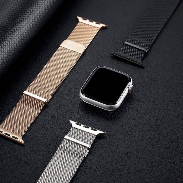 DUX DUCIS Milanese - curea magnetică din oțel inoxidabil pentru Apple Watch 42/44/45mm gri