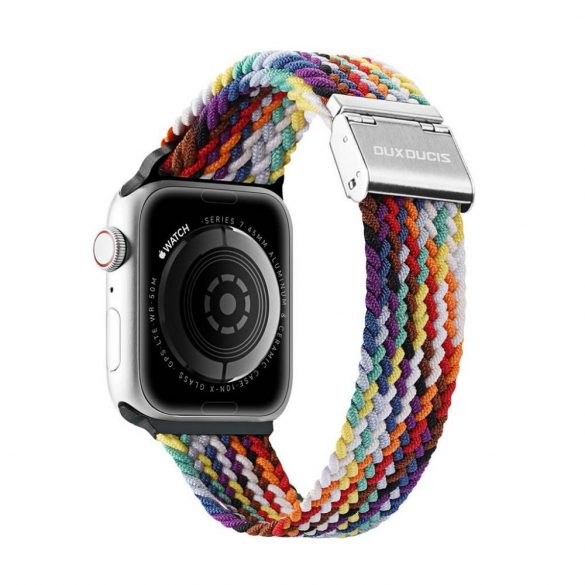 DUX DUCIS Mixture II - curea împletită extensibilă pentru Apple Watch 38/40/41mm curcubeu