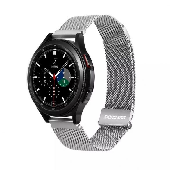 DUX DUCIS Milanese - curea magnetică din oțel inoxidabil pentru Samsung Galaxy Watch / Huawei Watch / Honor Watch (bandă de 20 mm) argintiu