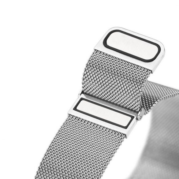 DUX DUCIS Milanese - curea magnetică din oțel inoxidabil pentru Apple Watch 38/40/41mm argintiu