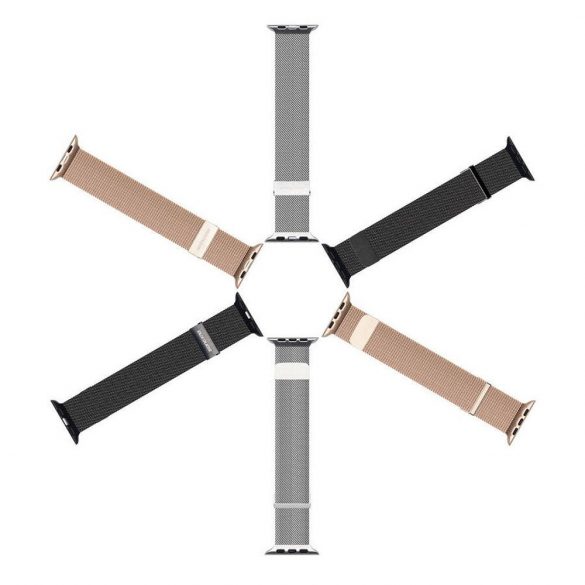 DUX DUCIS Milanese - curea magnetică din oțel inoxidabil pentru Apple Watch 38/40/41mm aur