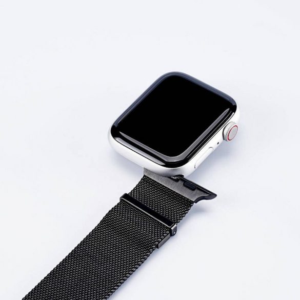 DUX DUCIS Milanese - curea magnetică din oțel inoxidabil pentru Apple Watch 42/44/45mm negru