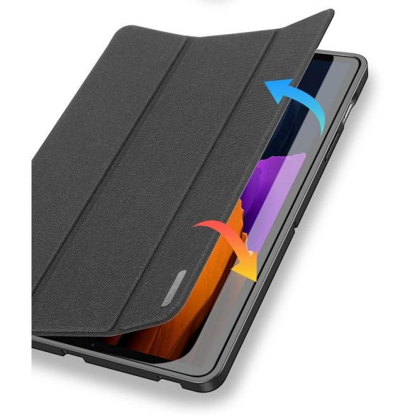 DUX DUCIS Domo - Husă trifold cu spațiu de depozitare pentru creioane pentru Samsung Tab S8 (X700/X706)/S7 (T870/T875/T876B) negru