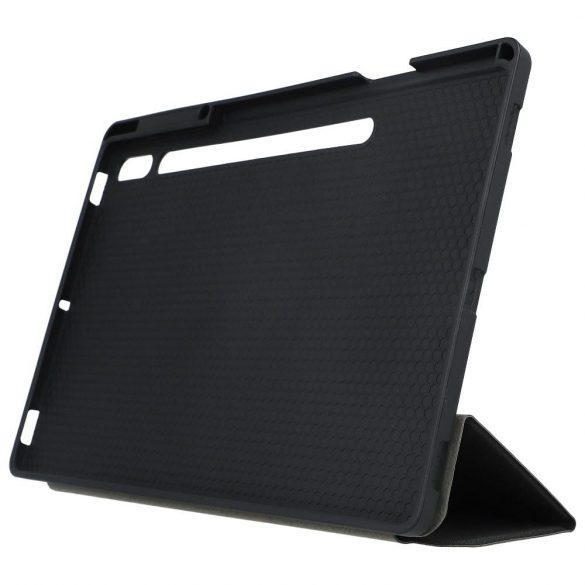 DUX DUCIS Domo - Husă trifold cu spațiu de depozitare pentru creioane pentru Samsung Tab S8 Plus (X800/X806)/S7FE(T730/T736B)/S7 Plus (T970/T976B) negru