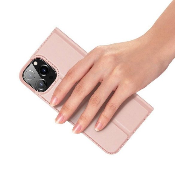 DUX DUCIS Skin Pro - Husă din piele netedă pentru Apple iPhone 13 Pro rose