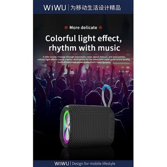 WiWU - Boxa Bluetooth wireless Thunder P26 - gri