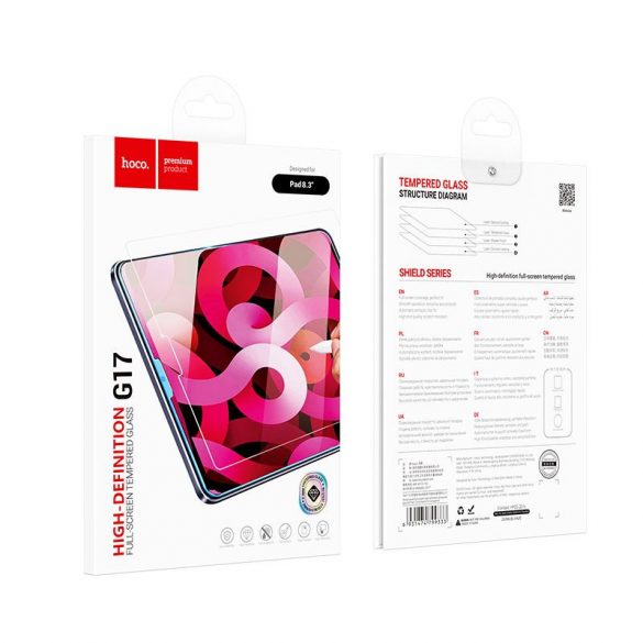 HOCO Folie securizată HD Shield serie full-screen - pentru iPad 8,7 negru (G17)"