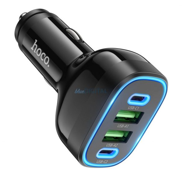 Încărcător auto HOCO 2x USB A + 2x Typ C PD 72W Guide NZ11 negru