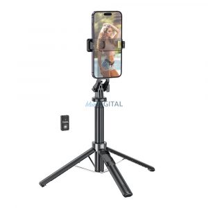 Trepied HOCO selfie stick + telecomanda K21 negru