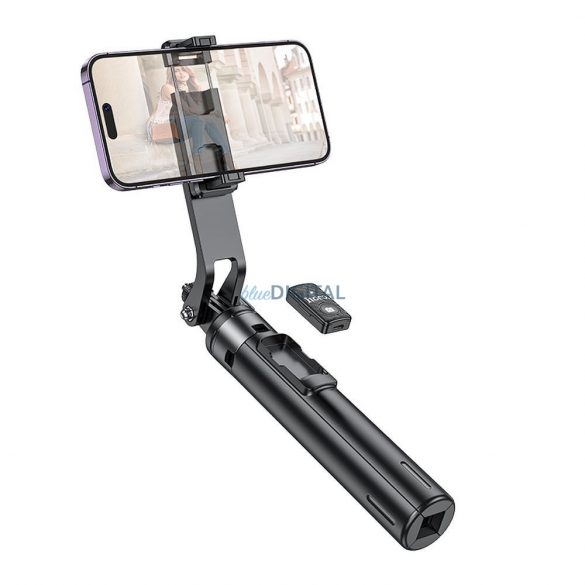 Trepied HOCO selfie stick + telecomanda K21 negru