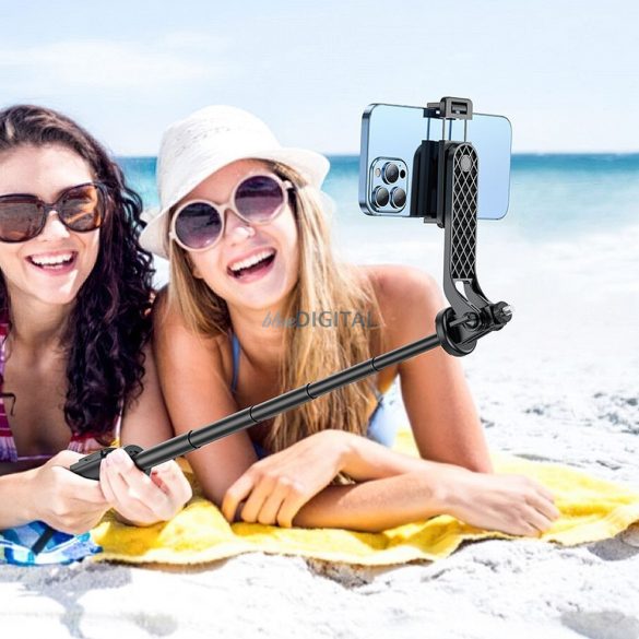 Trepied HOCO selfie stick + telecomanda K21 negru