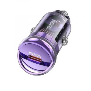 Incarcator auto HOCO Tip C PD30W Z53 SIGHT violet transparent