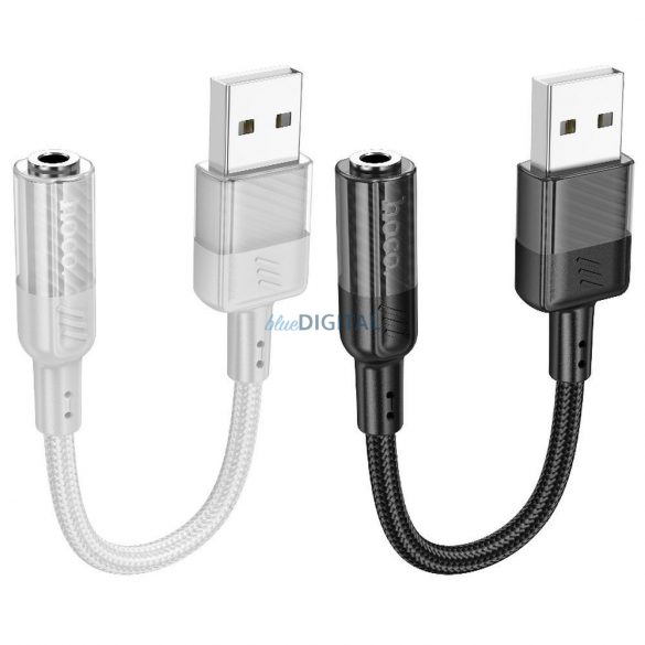 Adaptor HOCO AUX USB la Jack 3,5mm (femă) Spirit LS37 gri