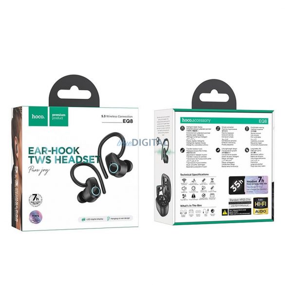 Căști bluetooth HOCO Pure joy in-ear TWS EQ8 negru