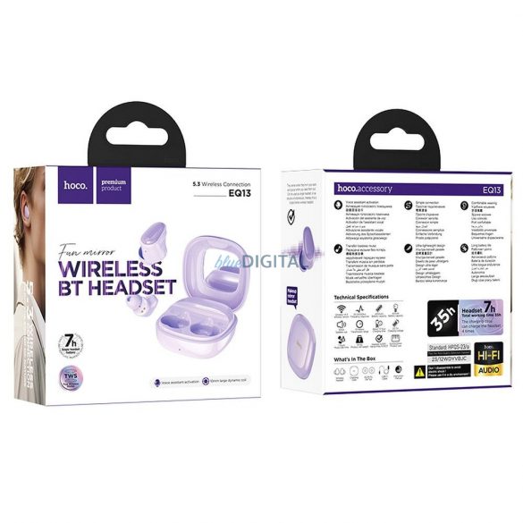 Căști wireless HOCO TWS EQ13 violet