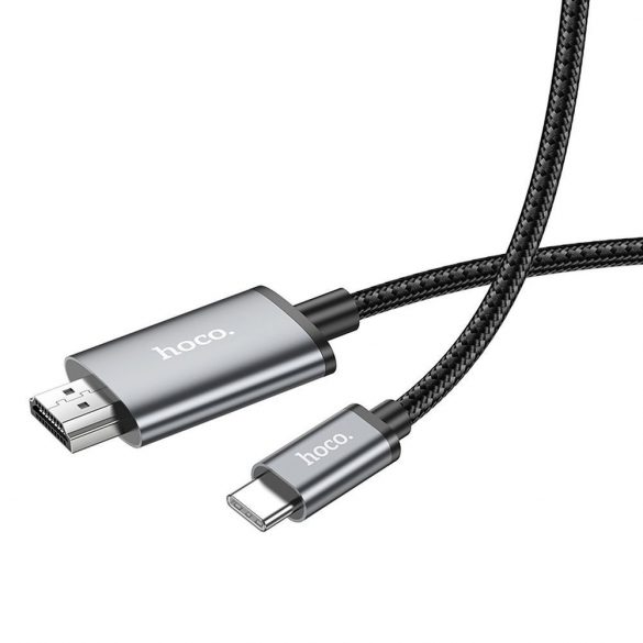 Cablu HOCO Tip C la HDMI 4K 30Hz UA27 2 m gri metal