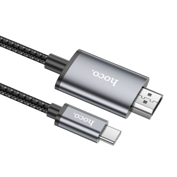 Cablu HOCO Tip C la HDMI 4K 30Hz UA27 2 m gri metal