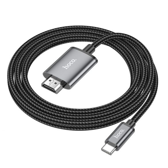 Cablu HOCO Tip C la HDMI 4K 30Hz UA27 2 m gri metal