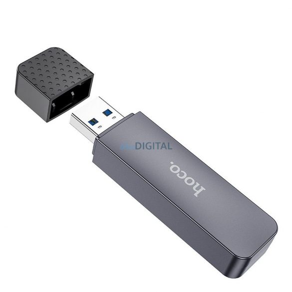 Cititor de carduri HOCO USB A 2.0 HB45 gri metal