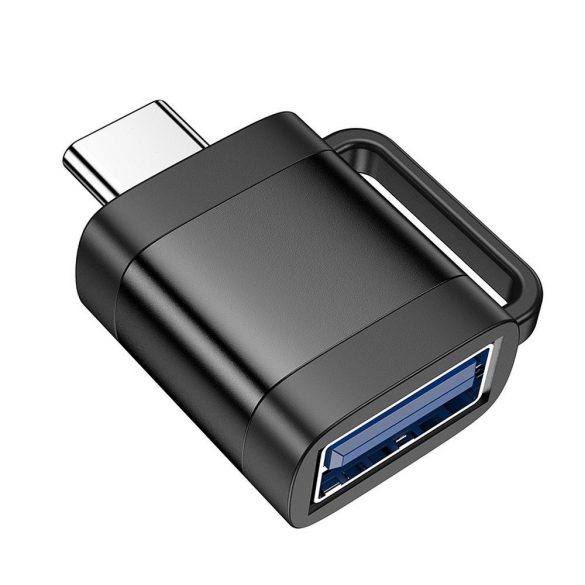 Adaptor HOCO OTG Tip C (mascul) la USB A (fema) 3A UA31C negru