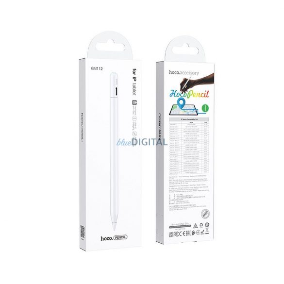 Hoco GM112 stilou tactil activ cu funcție anti-pierdere pentru iPad 130mAh - alb