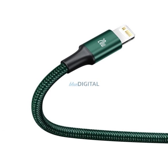 Cablu BASEUS 3in1 Tip C la Micro USB / Lightning / Tip C PD 20W CAMLT-SC06 1,5 m verde