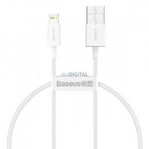 Cablu BASEUS USB A la Apple Lightning cu 8 pini 2,4A Seria superioară Încărcare rapidă CALYS-02 0,25 metri alb