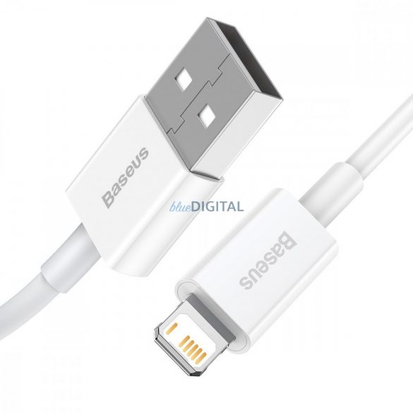 Cablu BASEUS USB A la Apple Lightning cu 8 pini 2,4A Seria superioară Încărcare rapidă CALYS-02 0,25 metri alb