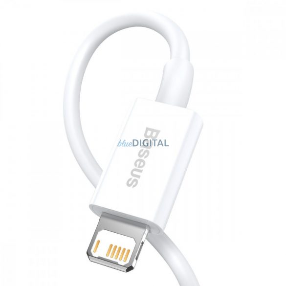 Cablu BASEUS USB A la Apple Lightning cu 8 pini 2,4A Seria superioară Încărcare rapidă CALYS-02 0,25 metri alb