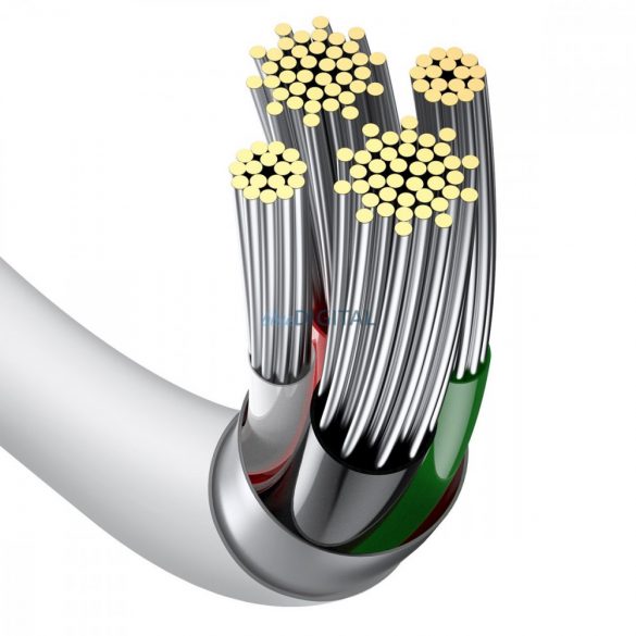 Cablu BASEUS USB A la Apple Lightning cu 8 pini 2,4A Seria superioară Încărcare rapidă CALYS-02 0,25 metri alb