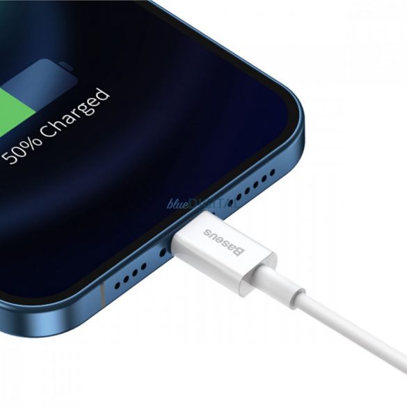 Cablu BASEUS USB A la Apple Lightning cu 8 pini 2,4A Seria superioară Încărcare rapidă CALYS-02 0,25 metri alb